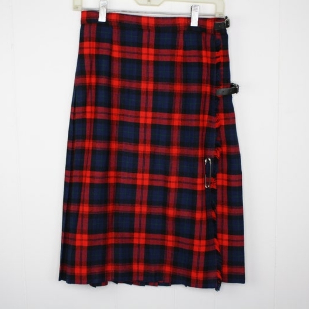 Vintage Moffat Made in Scotland Scottish Kilt Red Tartan Unisex